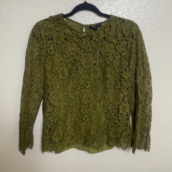 ⭐️ Lace Work Business Casual Classy Chic Glam Posh Hipster Hippie Hip Blouse Top - Picture 7 of 7